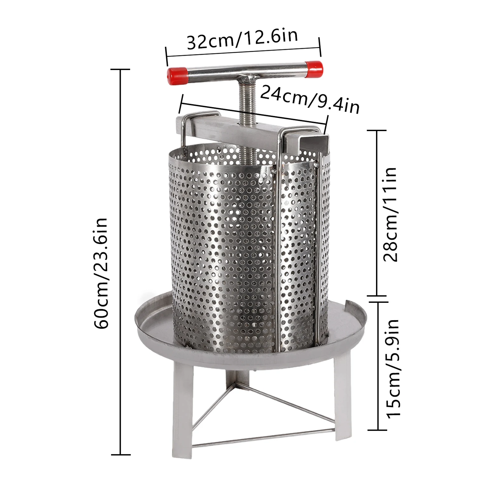 Manual Honey Presser: Durable Stainless Steel Design for Efficient, Pure Honey Extraction and Easy Impurity Filtration