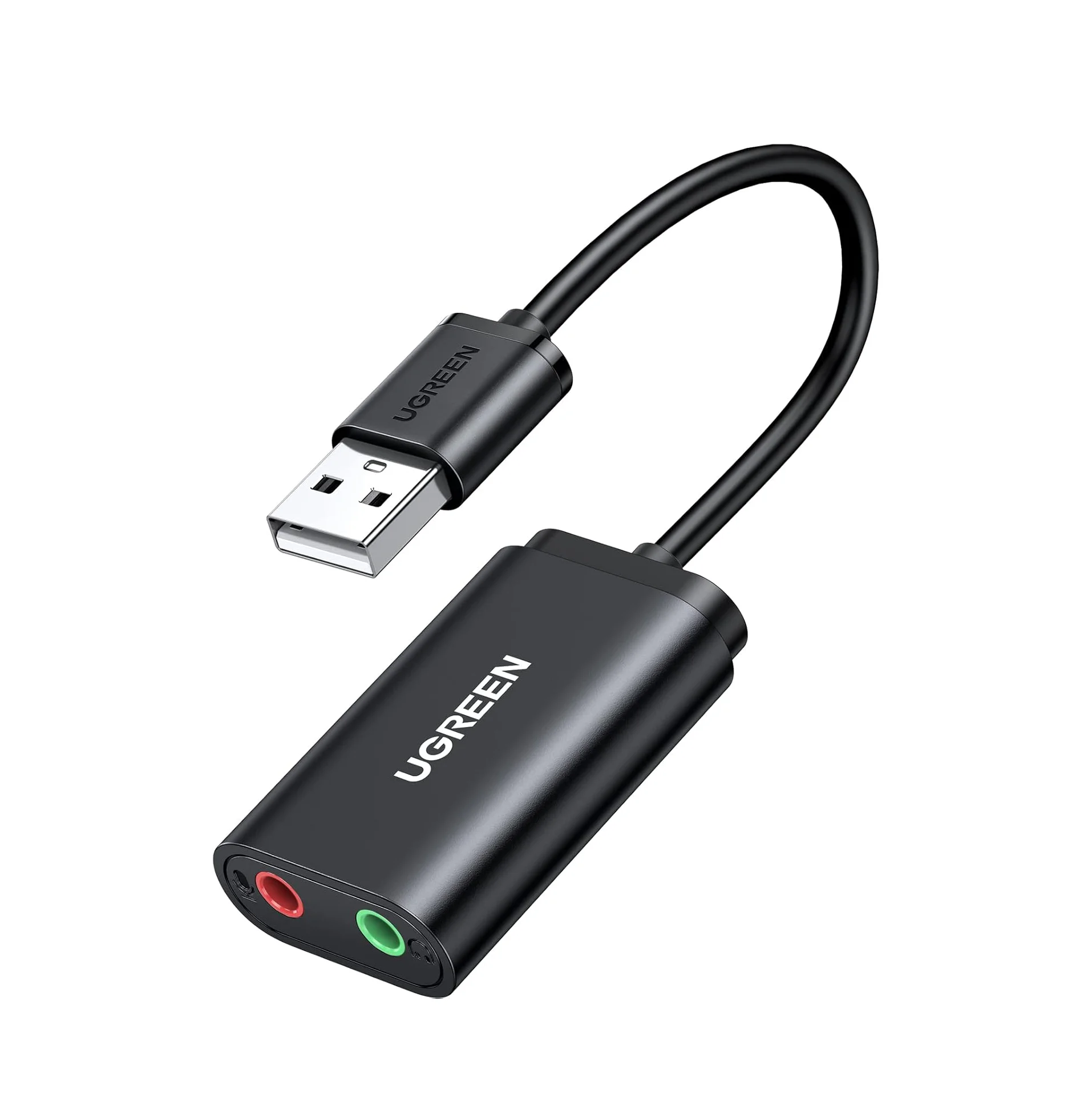 

UGREEN USB Звуковая карта USB 2.0–3,5 мм Разъем Аудиоадаптер Двойной Aux Стерео Наушники Микрофон Разветвитель Внешний ключ ЦАП