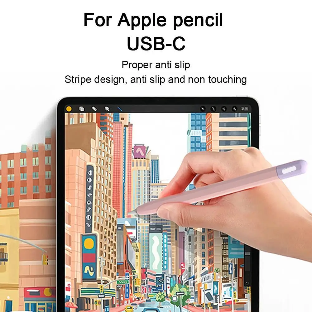 Silikonowe etui Premium do iPad Apple ołówek 3. Generacji osłona ochronna USB-C w wielu kolorach antypoślizgowa