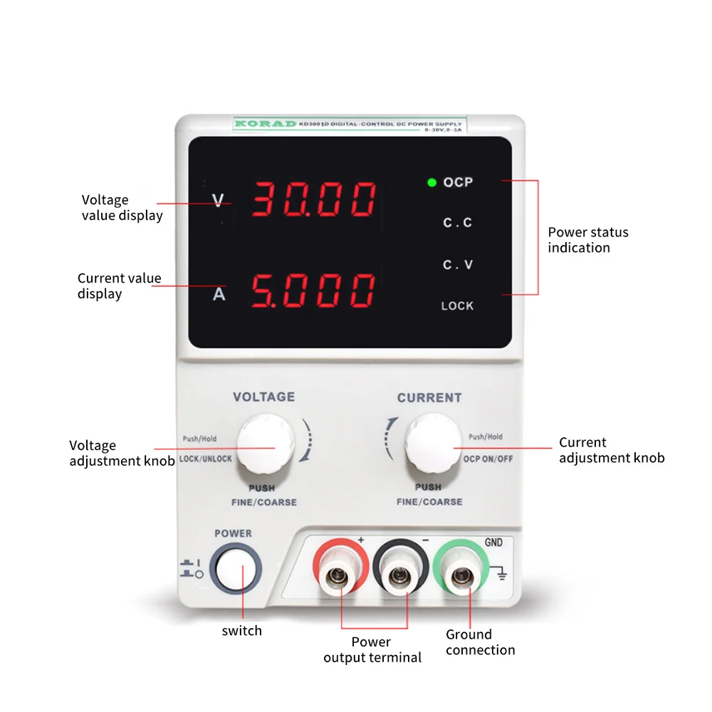 KORAD  KA3005D Adjustable Precision Digital Programmable Laboratory Switching DC Power Supply