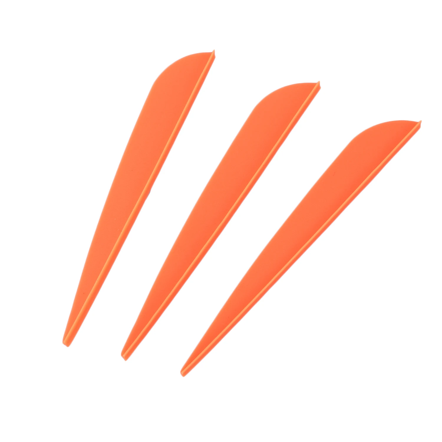 A56XQ Arrows Vanes 4 Inch Plastic Feather Fletching for DIY Archery Arrows 50 Pack(Orange)