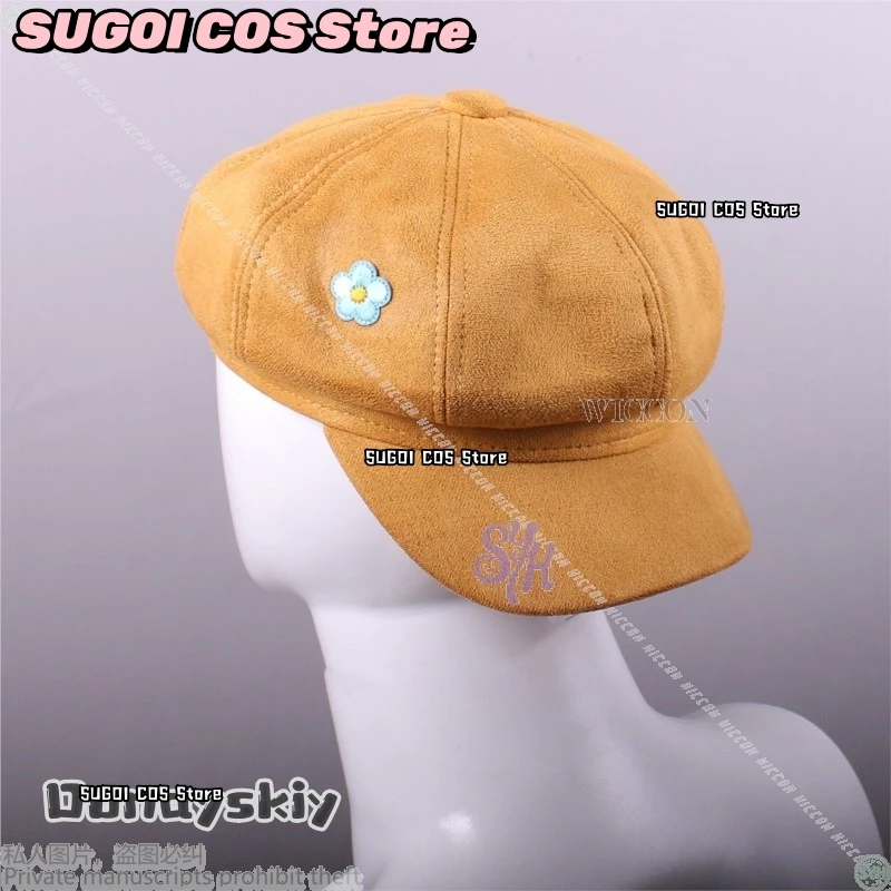 Kostum Anime Cosplay Kpop Demon Baby Saja Boys {SUGOI COS} Topi Oktagonal Y2K Bunga Kuning Kawaii Jirai Kei Prop Beret Halloween