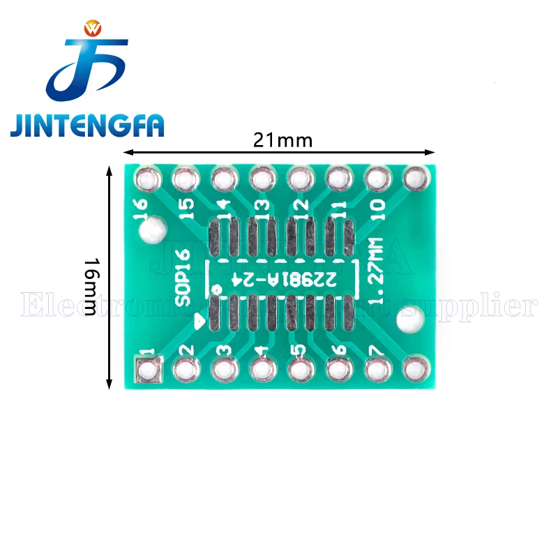 10 шт., переводная плата TSSOP16 SSOP16 SOP-16 SOP16 в DIP16, плата DIP Pin, шаг платы, PCB IC АДАПТЕР, плата преобразования 0,65/1,27 мм