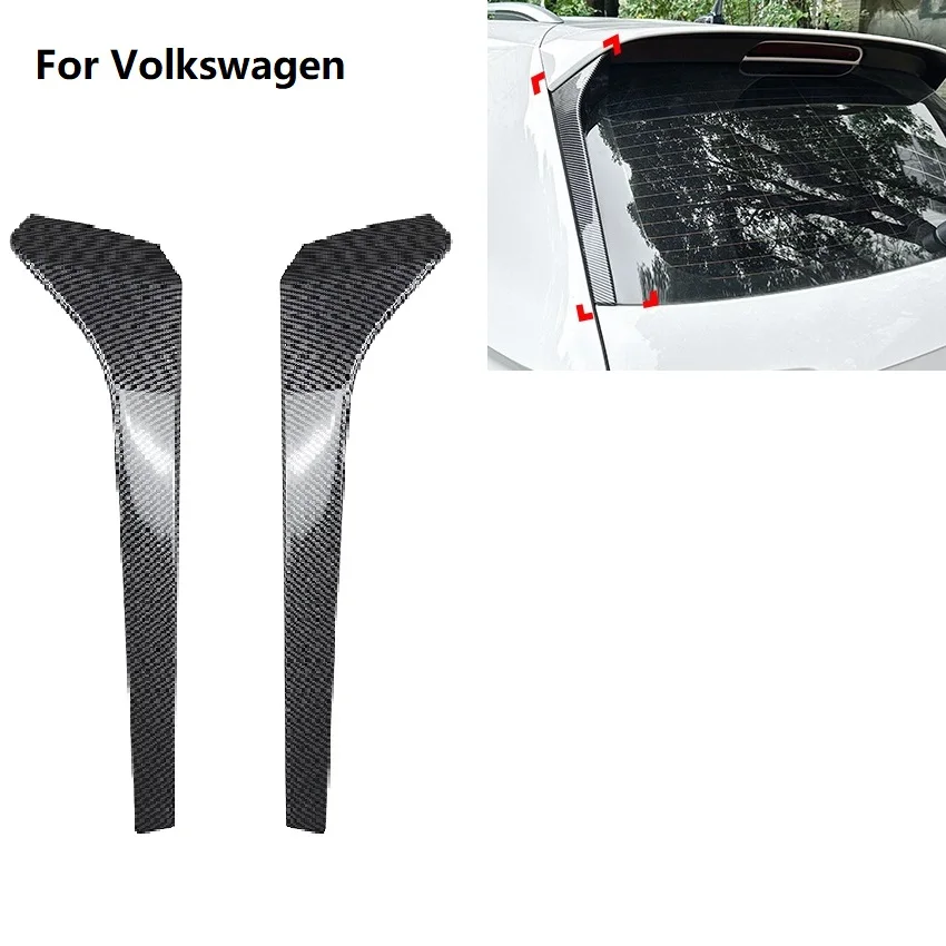 

Rear Window Trim Side Spoiler Wing For Volkswagen Tiguan Rline MK2 2017-2022 Black Car Trunk Tail Gate Splitter Shade Cover Lip