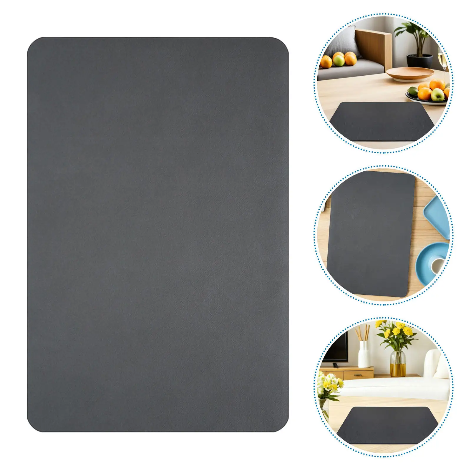 Kitchen Absorbent Mat Premium Rubber Backed Counter Dish Drying Mat for Coffee Machine Dishes Utensils 50x60cm Efficient Water