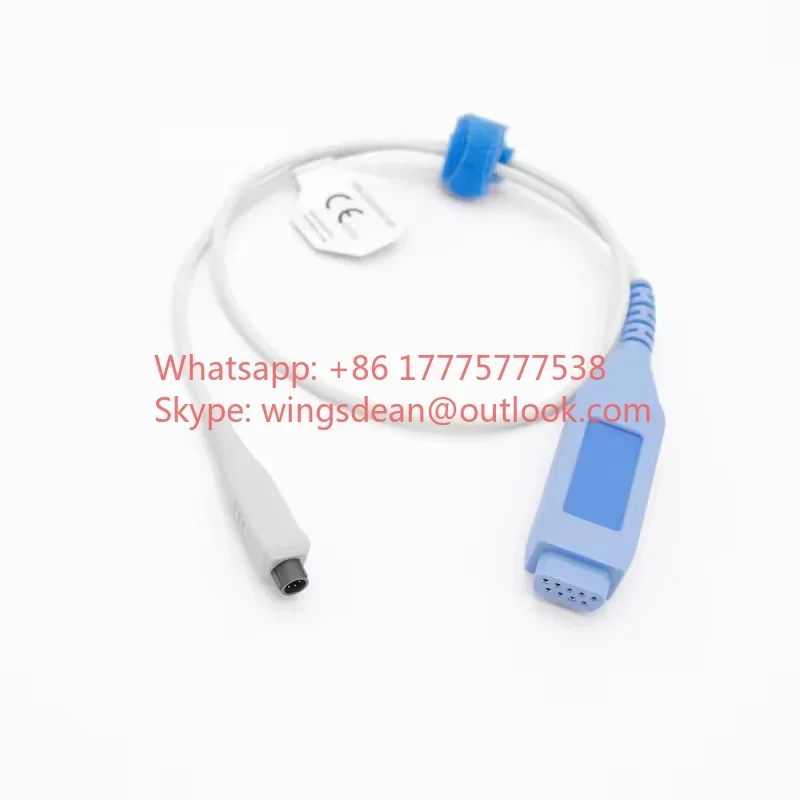 Compatible with MR TM80 6pin Telemetry Blood Oxygen Probe Adapter, with Nonin Short Wire Spo2 Sensor Cable