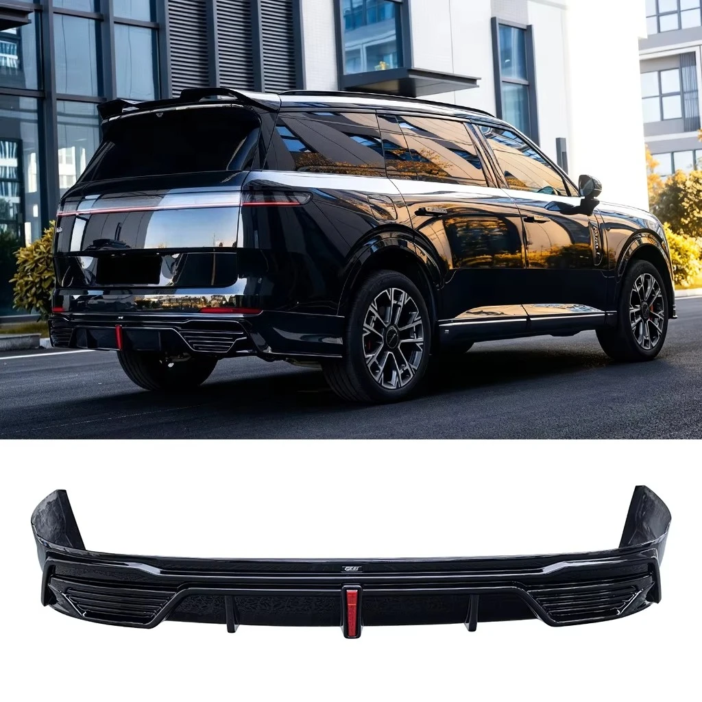 900 Rear Lip PP Material Vacuum Formed Rear Diffuser with LED Pilot Brake Light Bumper Guard Modification Parts