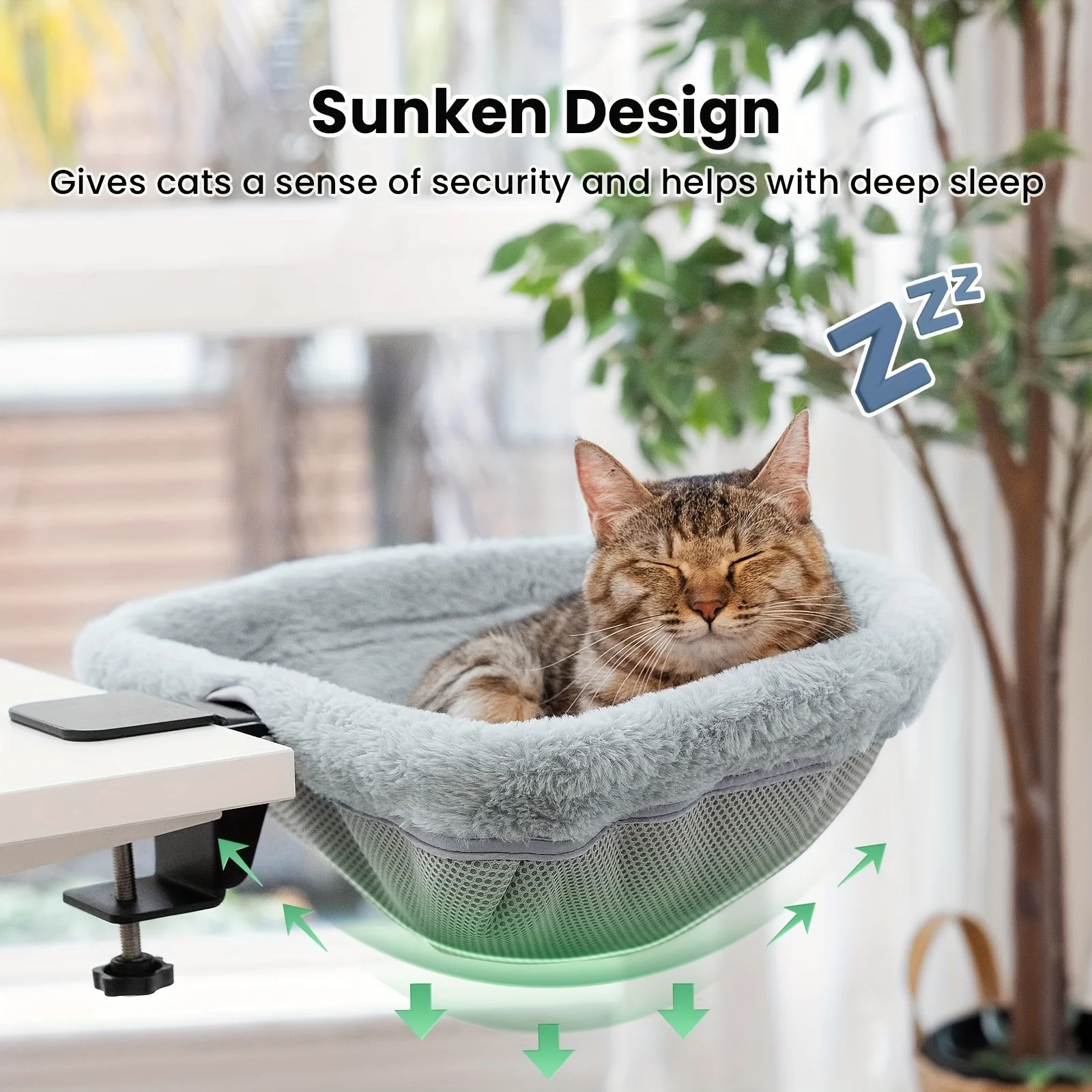Under Desk Hammock - Cama para Gatos para Debaixo da