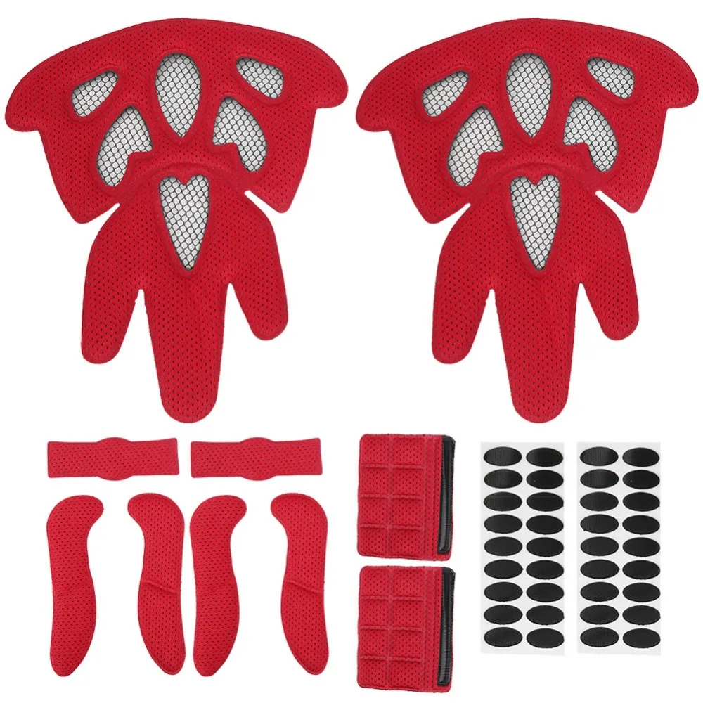 2 Sets Durable Breathable Helmet Liner Soft Sponge Helmet Lining Comfort Hook and Loop Helmet Padding Kit Bicycle Riding