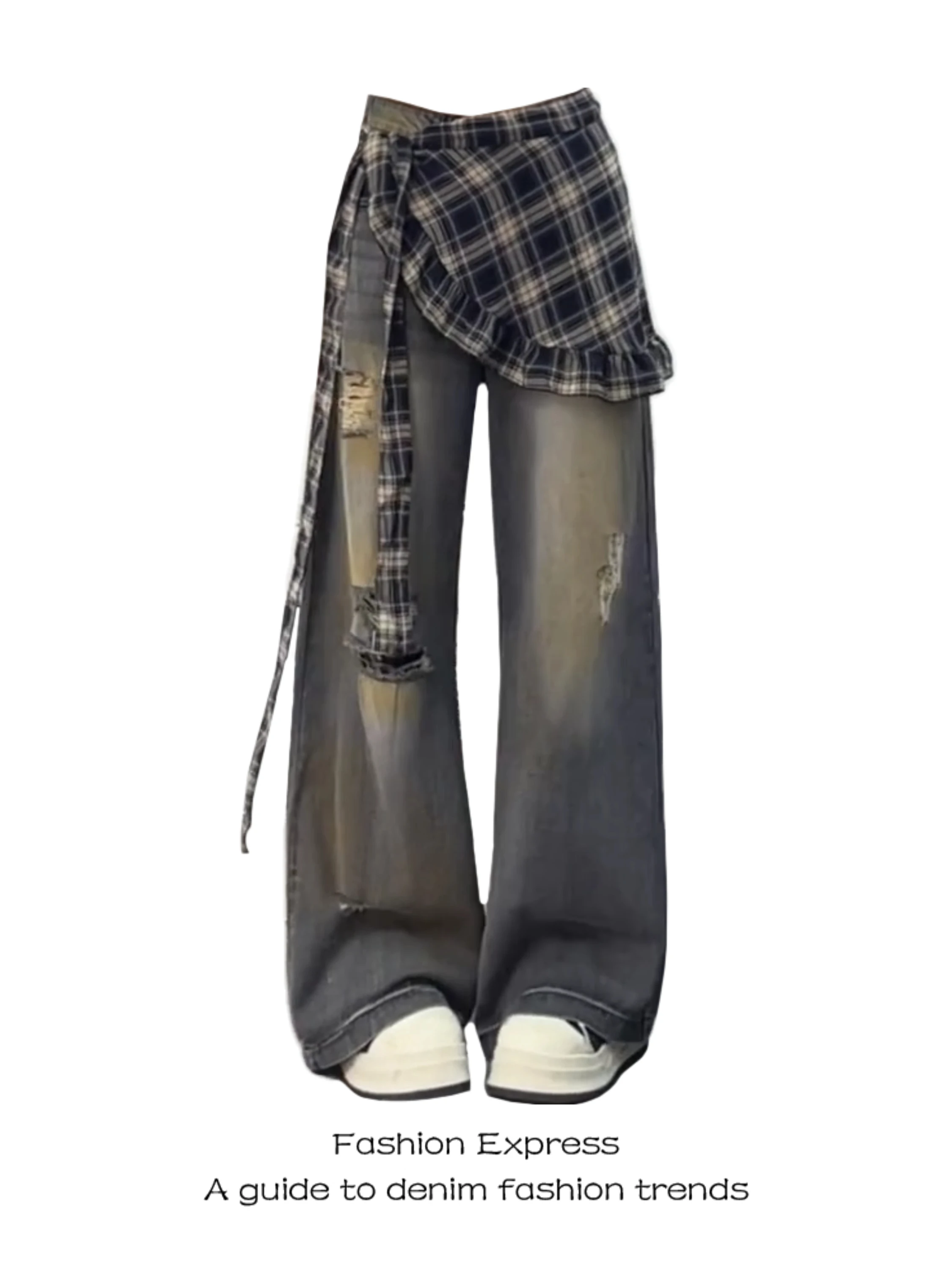 

Женские джинсы с широкими штанинами, цветные, с эффектом потертости, с высокой талией, повседневные, для весны, осени и зимы