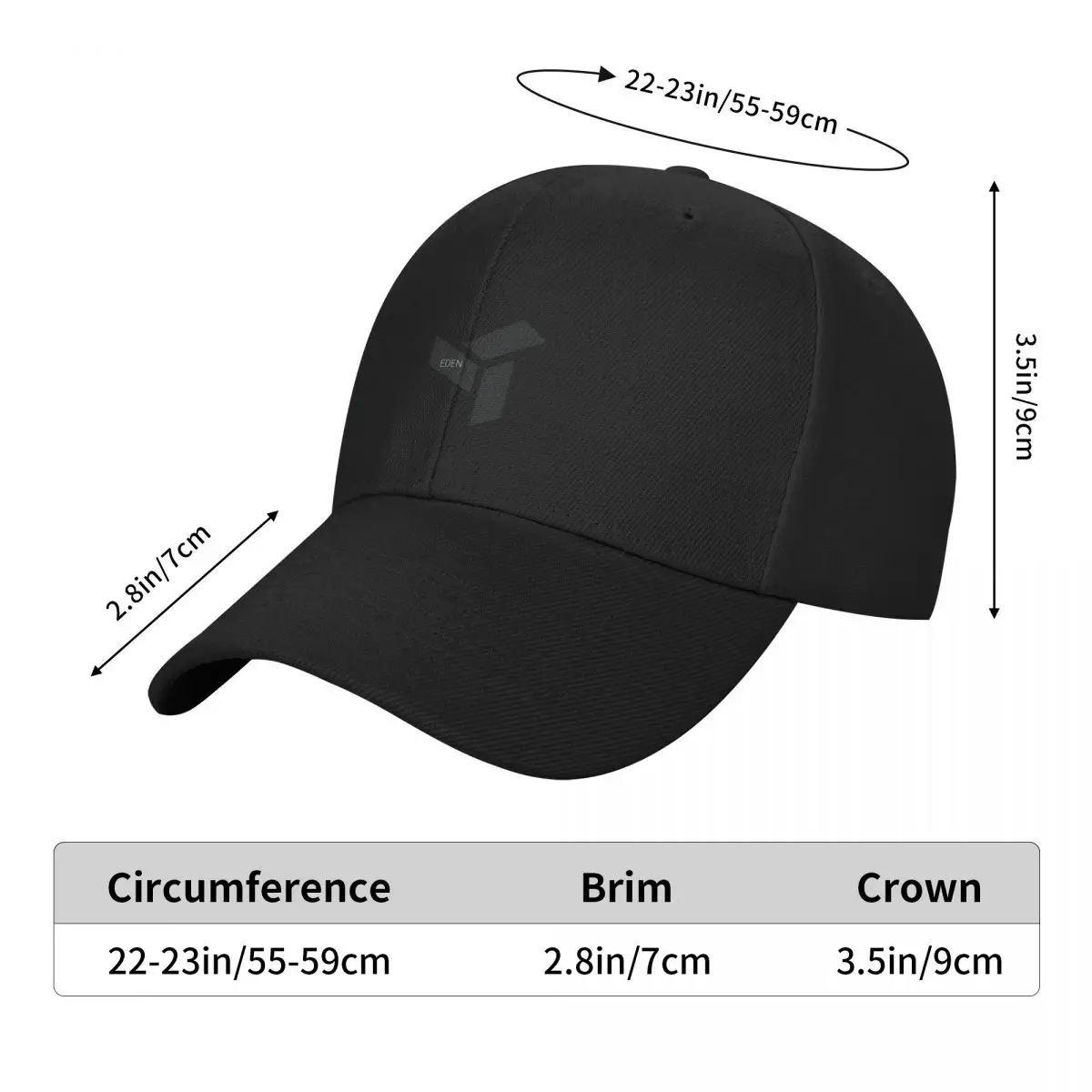 Eden Project Baseball Cap Gentleman Hat Luxury Cap Streetwear Women's Hats Men's