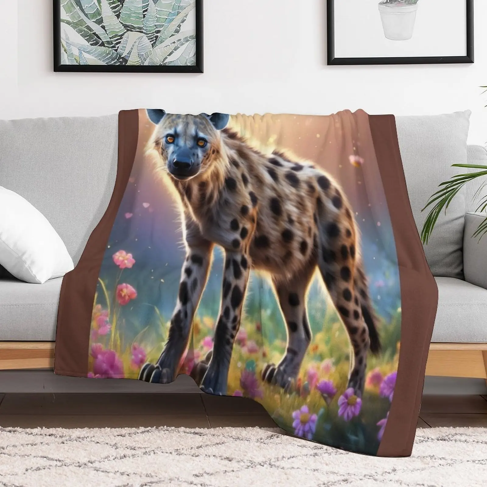 

hyena Throw Blanket for babies Soft Plush Plaid Luxury Luxury Thicken Blankets