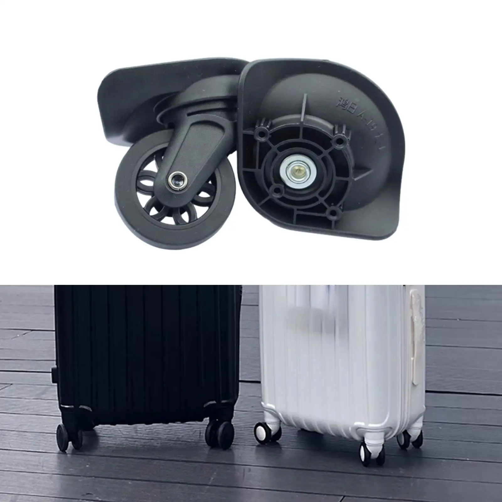 

2 Pieces Luggage Wheels Replacement for Suitcase Multifunction 360 Degree Rotation Accessories Trolley Wheels Casters Parts