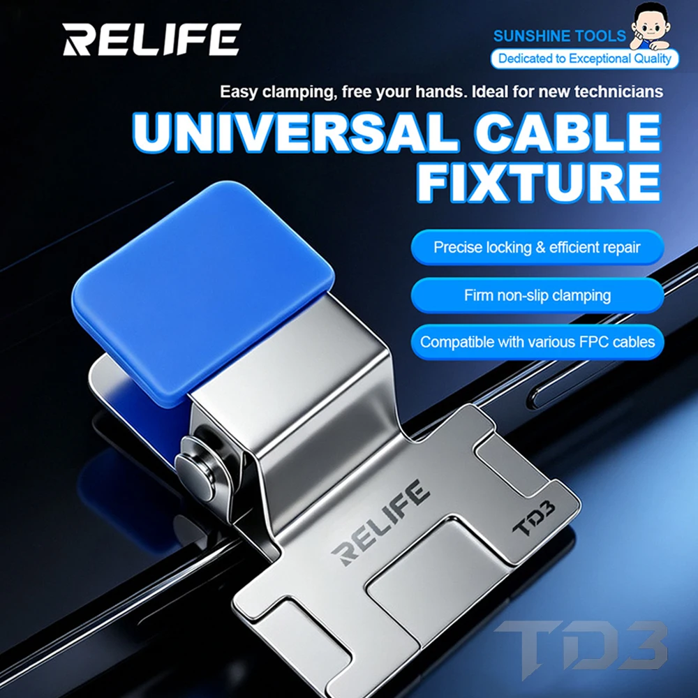 RELIFE TD3 Universal FPC Clamp for Mobile Phone Motherboards, LCD Screens FPC Cables/Connectors Repair Clamping Securing Tools