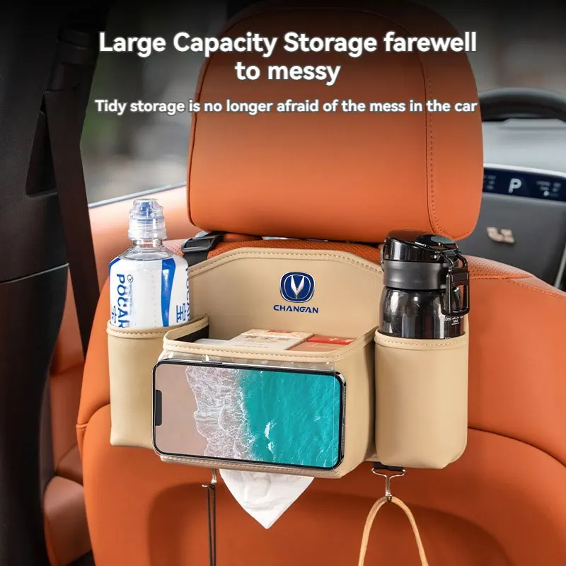 

Car Suede Back Seat Organizer Multifunctional Car Back Multi Pocket Storage Bag with Phone Holder Storage box For Changan Car