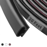 6m NEW Soundproofing Weather Stripping Rubber D-Shape Door Seal Strip Windproof Self-adhesive Door Frame Insulation Household