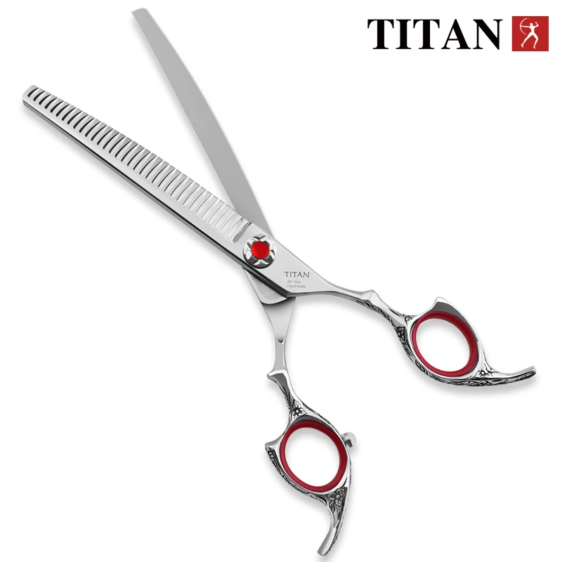 TITAN 7.0 7.5 Inch Pet Curved Scissors Pet Grooming Shears Stainless steel
