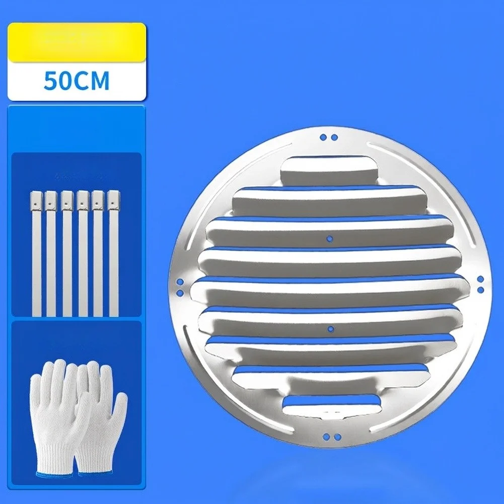 Stainless Steel Louvered Air Deflector 45° Inclined Airflow Heat Dissipation Weather Protection For Air-Conditioner Outdoor Unit