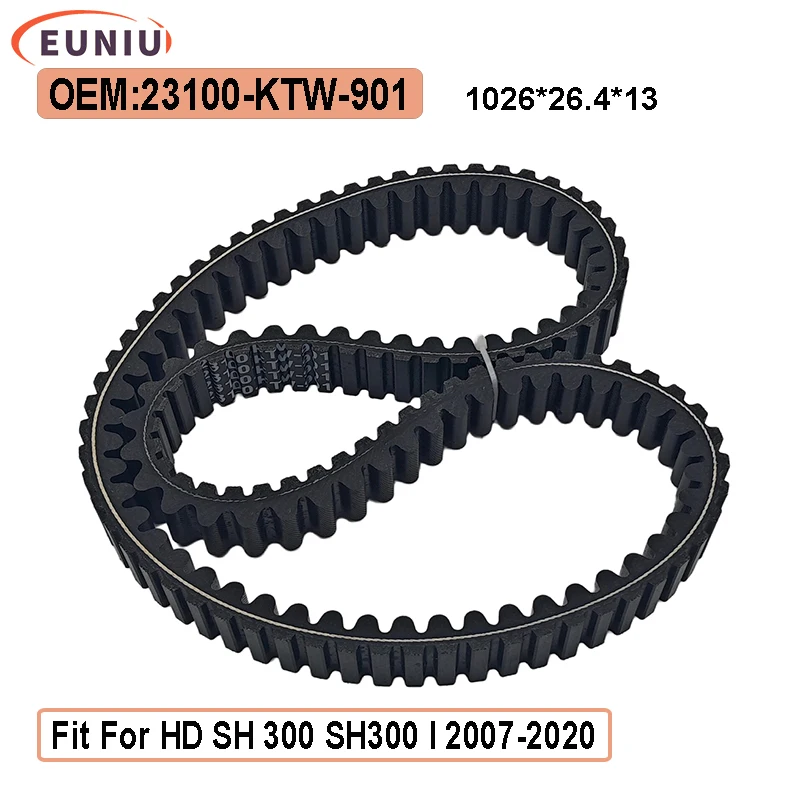 Transmission Belt 1026*26.4*13mm Aramid Fiber 23100-KTW-901 Fit For HD SH 300 SH300 2007-2020