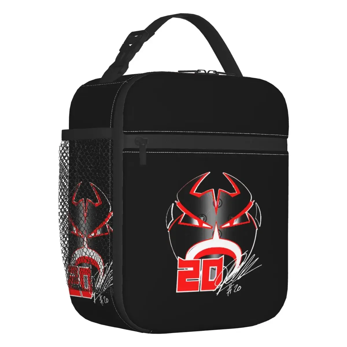 

El Diablo 20 Motorcycle Race Insulated Lunch Bags Work School Fabio Quartararo Waterproof Cooler Thermal Lunch Box Women Kids