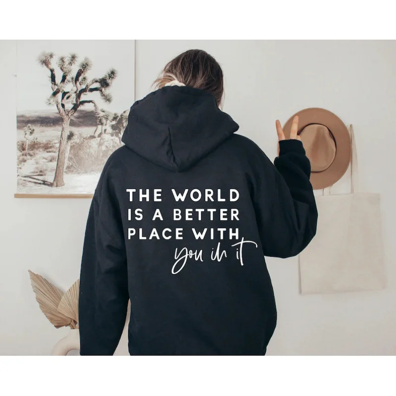 

Лучшее место на свете с тобой: худи Good Vibes Only, свитер с длинными рукавами, мотивационные худи, худи с позитивной символикой