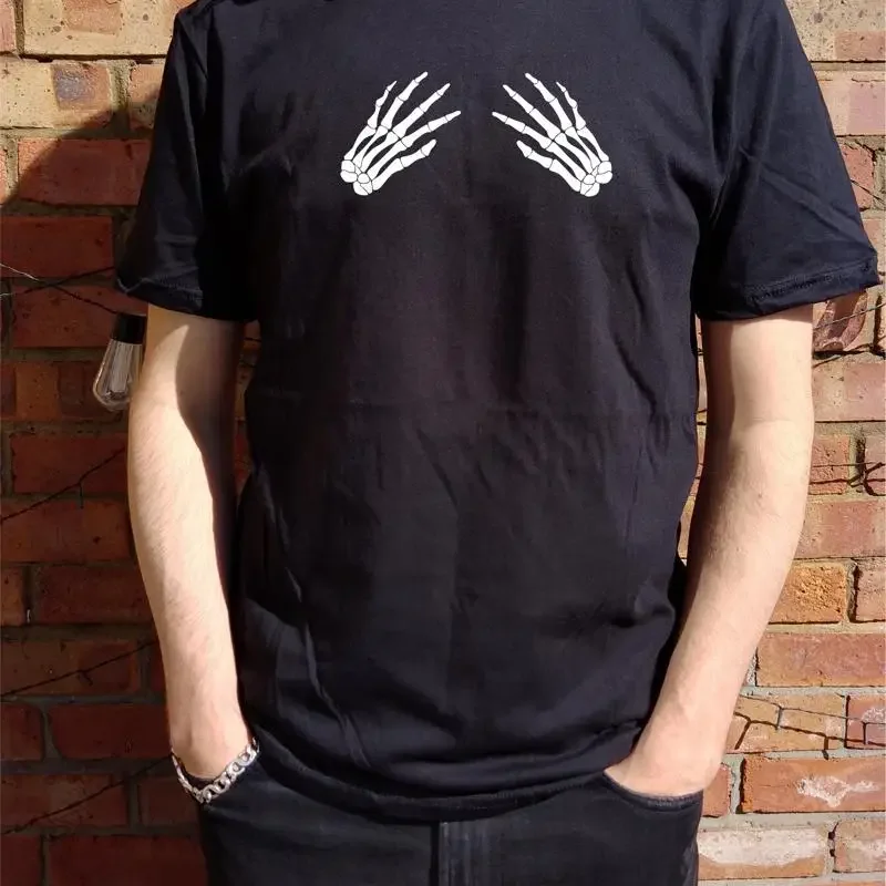 Skeleton Hands T Shirt Halloween Horror Goth Various Colours S XXL