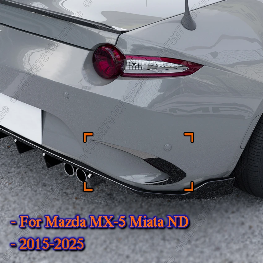 

Rear Bumper Splitter Spoiler Air Vent Cover Spoiler For Mazda MX-5 Miata ND 2016 2017 2018 2019-2024 ABS Body Kits Tuning