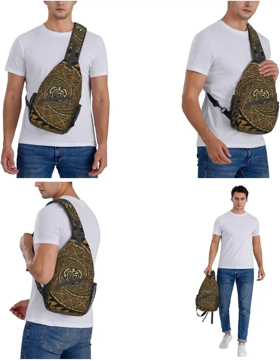 حقيبة ظهر كروس بودي مطبوعة على شكل سلحفاة من Honu حقيبة صدر متقاطعة للسفر والمشي لمسافات طويلة وصالة الألعاب الرياضية للاستخدام التكتيكي وقابلة لإعادة الاستخدام ومتعددة الأغراض #6