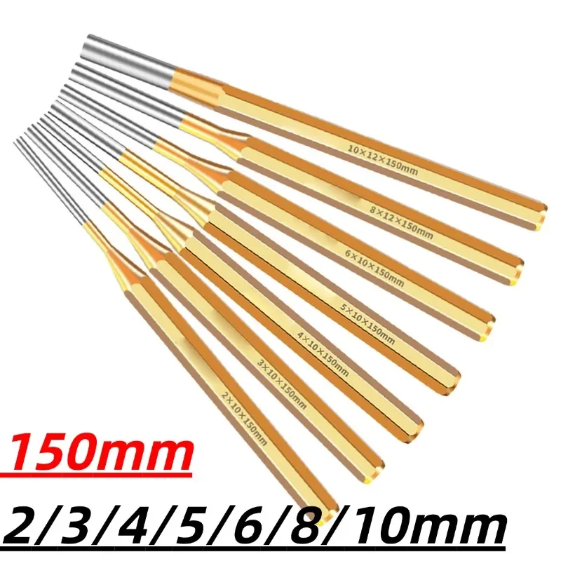 

1pc 2mm-10mm Brass Roll Pin Punch Tool Remover Hand Tool 150mm Heavy Duty Chisel Cone Punch Machinery Maintenance Tools