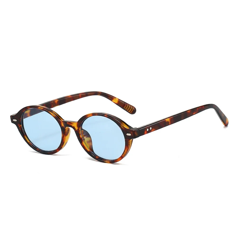 

New Retro Oval Women Sunglasses Y2K Personality Luxury Brand Rice Nail Small Frame Design Men Trendy Versatile Sun Glasses UV400