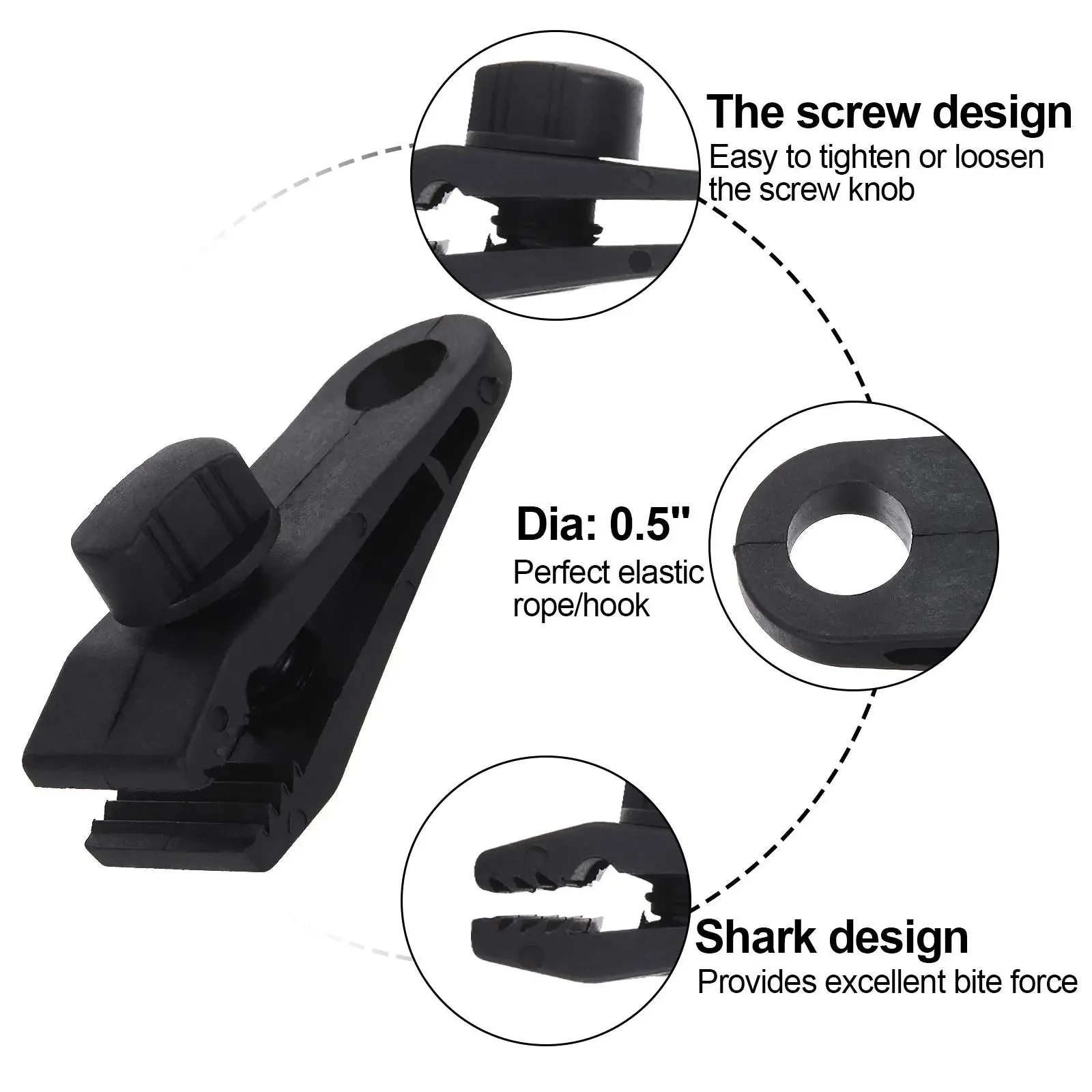 20Pcs Heavy Duty Tent Clip Tarp Clips Lock Grip Tent Clamps Clamps for Tarps Awnings Camping Car and Swimming Pool Covers view 3