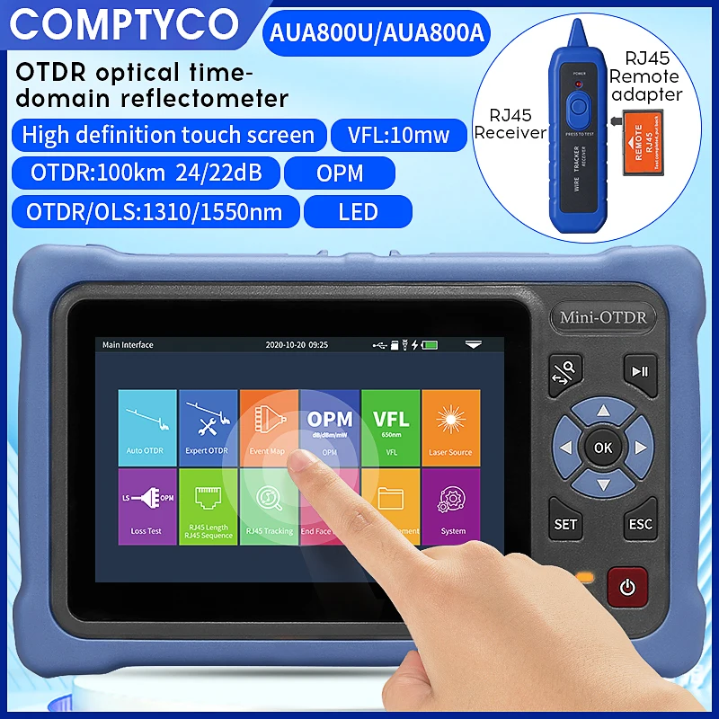 Optical Time Domain Reflectometer Otdr 1310 1550Nm - COMPTYCO AUA800U/AUA800A OTDR 1310/1550nm Layar Sentuh