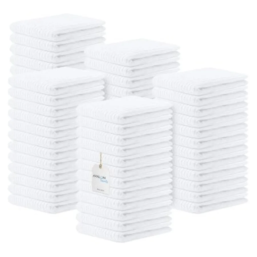 

Ribbed Bar Mop Towels 16x19 Absorbent and Durable White Bar Towels for Bartender, Multipurpose Kitchen Rags and Terry Cloth Rag