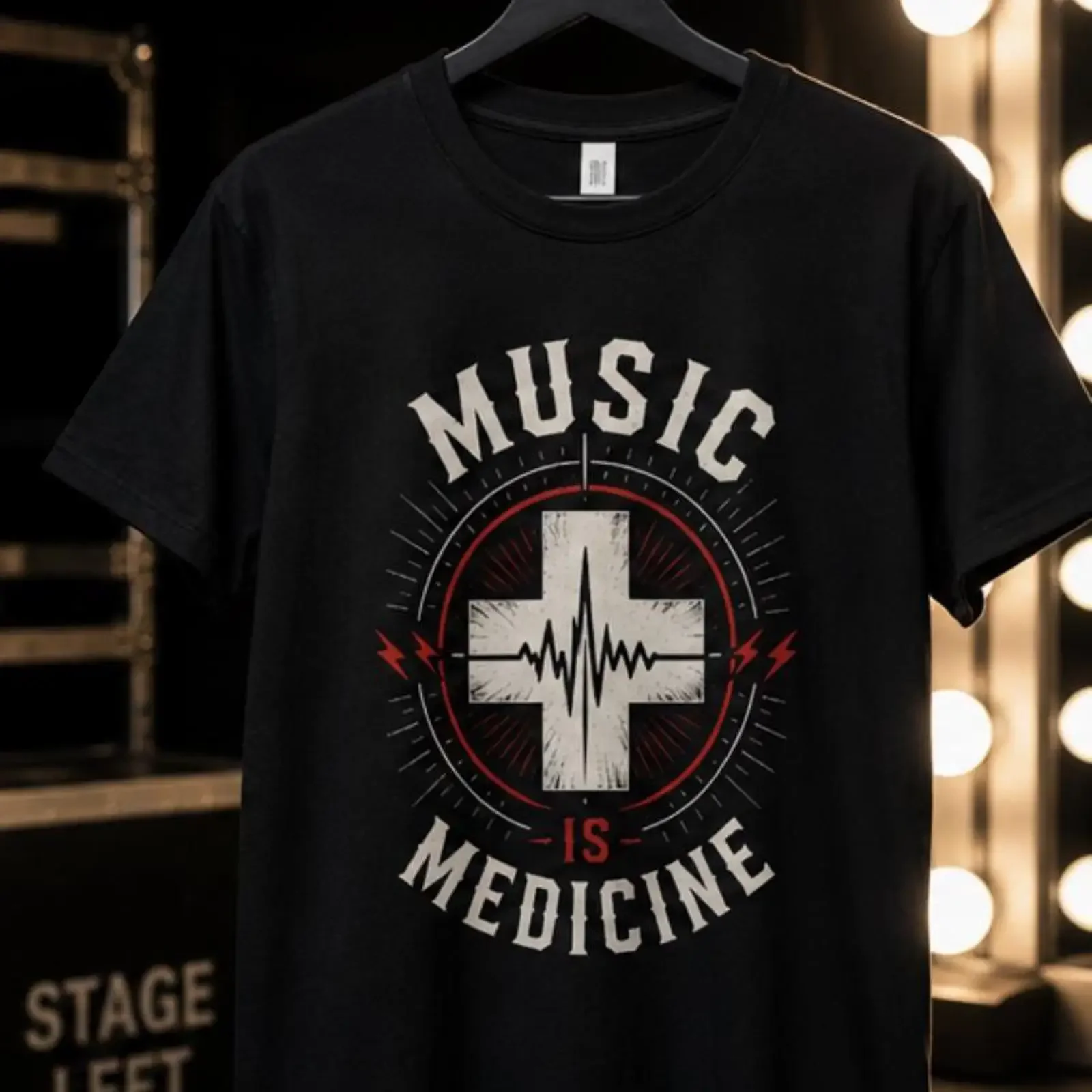 Music Music Is Medicine T Shirt Lover Rock Musician Alternative Streetwear vintage Washed Slightly Unisex Versatile Stretched - Aliexpress Deal