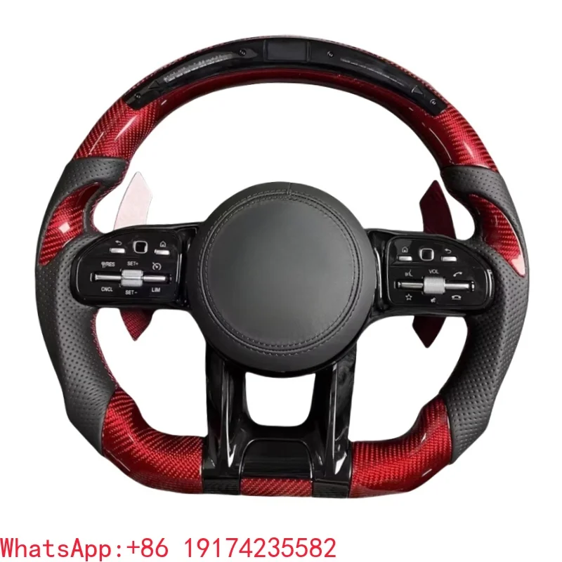 

ForCustom Car Accessories for GT W204 W205 W213 W212 W220 W221 W222 Gle 63 C63 Carbon Fibre Steering Wheel