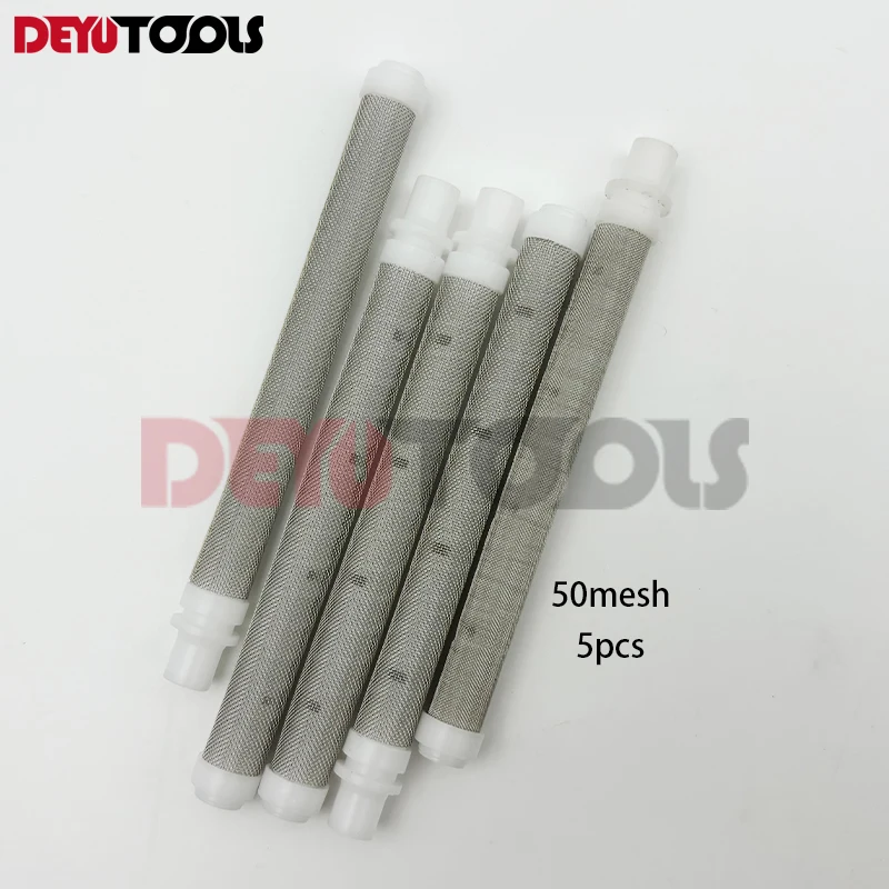 5pcs 30-200 Mesh Airless Paint Parts Filter Paint Spraygun Filter Reduces Nozzle Clogging Spraying Machine Accessories