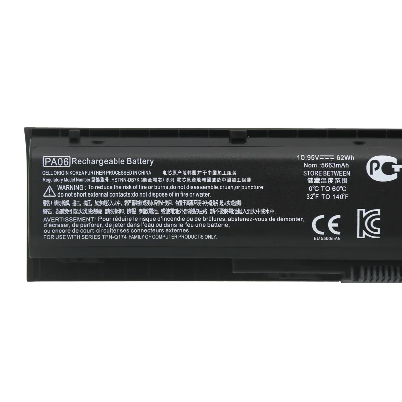 Batterie d'ordinateur portable alimentée WH PA06 10.95V, adaptée pour HP Omen 17-w000 17-w200 17-ab000 17t-ab200 HSTNN-DB7K 849571-221 849571-241 849911-850