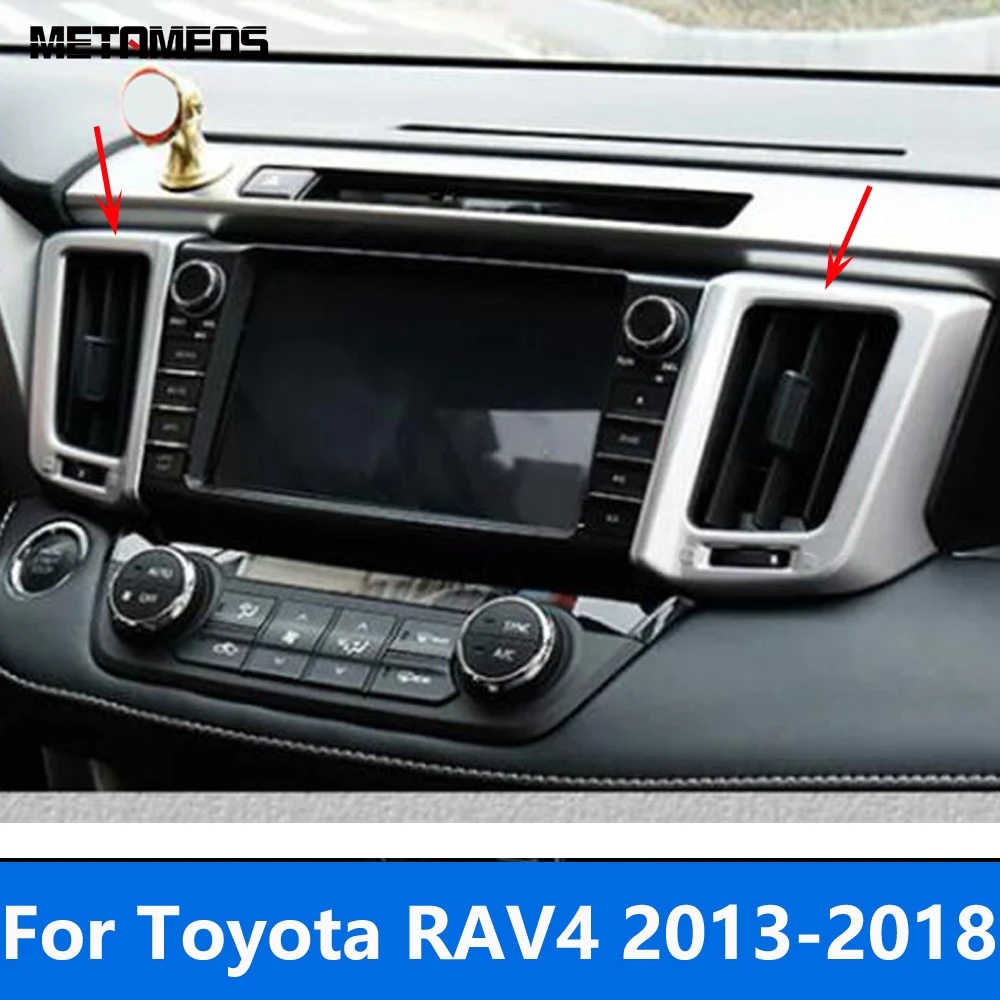 Center Console Air Condition Vent Outlet Cover Trim For Toyota RAV4 RAV 4 2013-2017 2018 Matte Interior Accessories Car Styling
