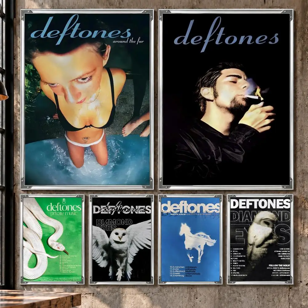 Music Deftones Alternative Metal Band Poster HD Self-Stick Wall Decor Bedroom Dorm Office Gaming Garage Bathroom Gift