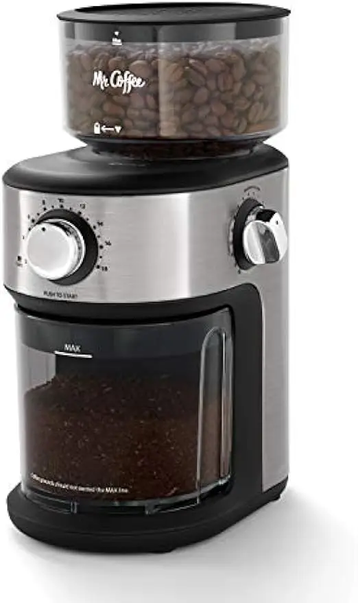 

Automatic Burr Coffee Grinder with 18 Presets for French Press, Drip, Espresso - 18-Cup Capacity Stainless Steel
