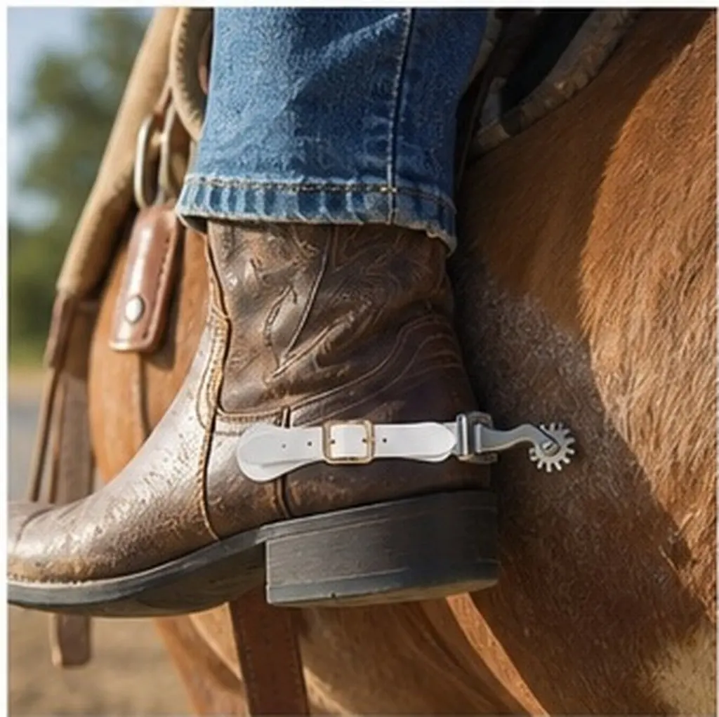 1Pair High Strength Adjustable Western Cowboy Spur Straps Equestrian Boot Straps Horse Riding Supplies Men Women Secure