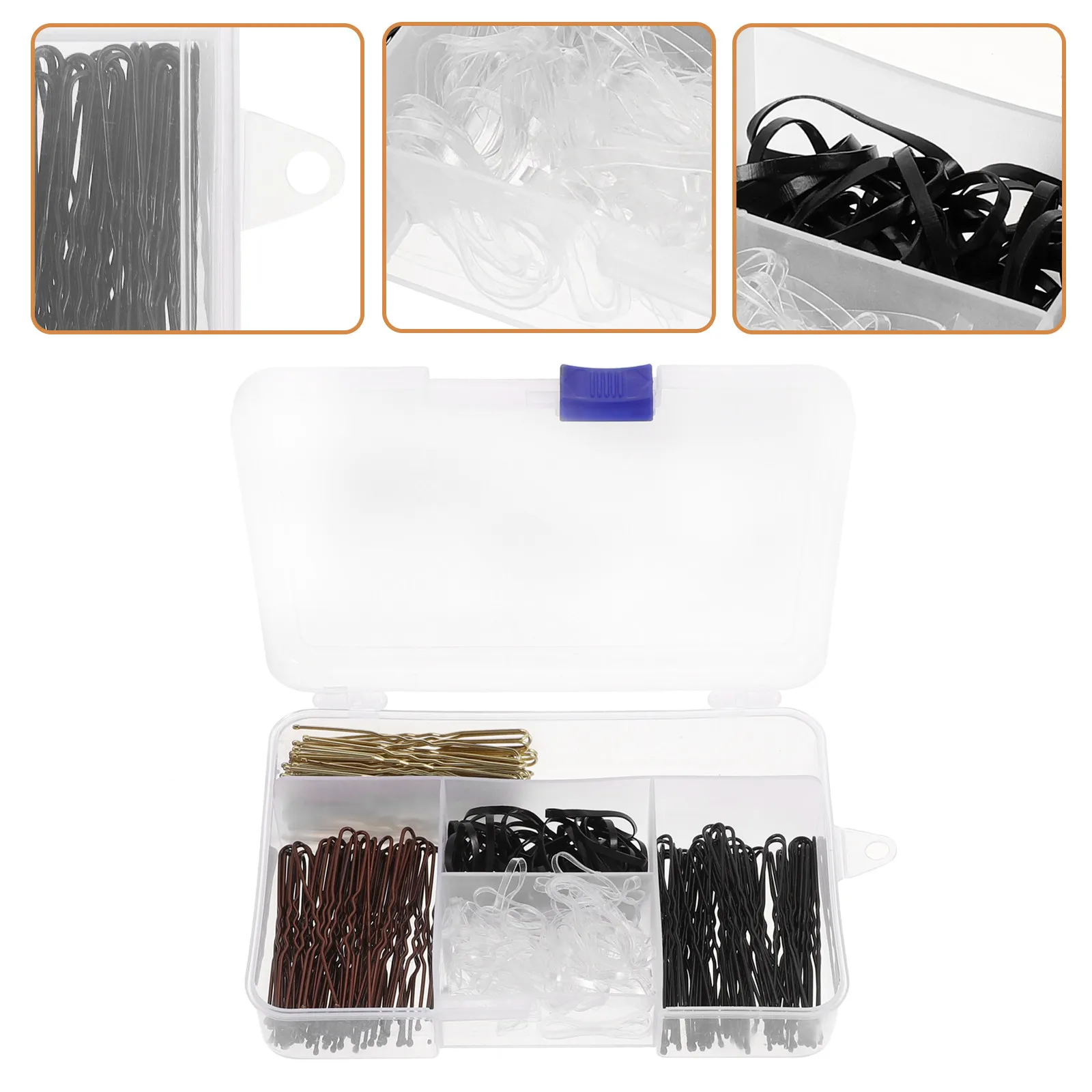 

1 Box U Type Hair Pins Bobby Pins and Bands Set Premium Hair Styling Accessories for Women Girls Party Daily Use