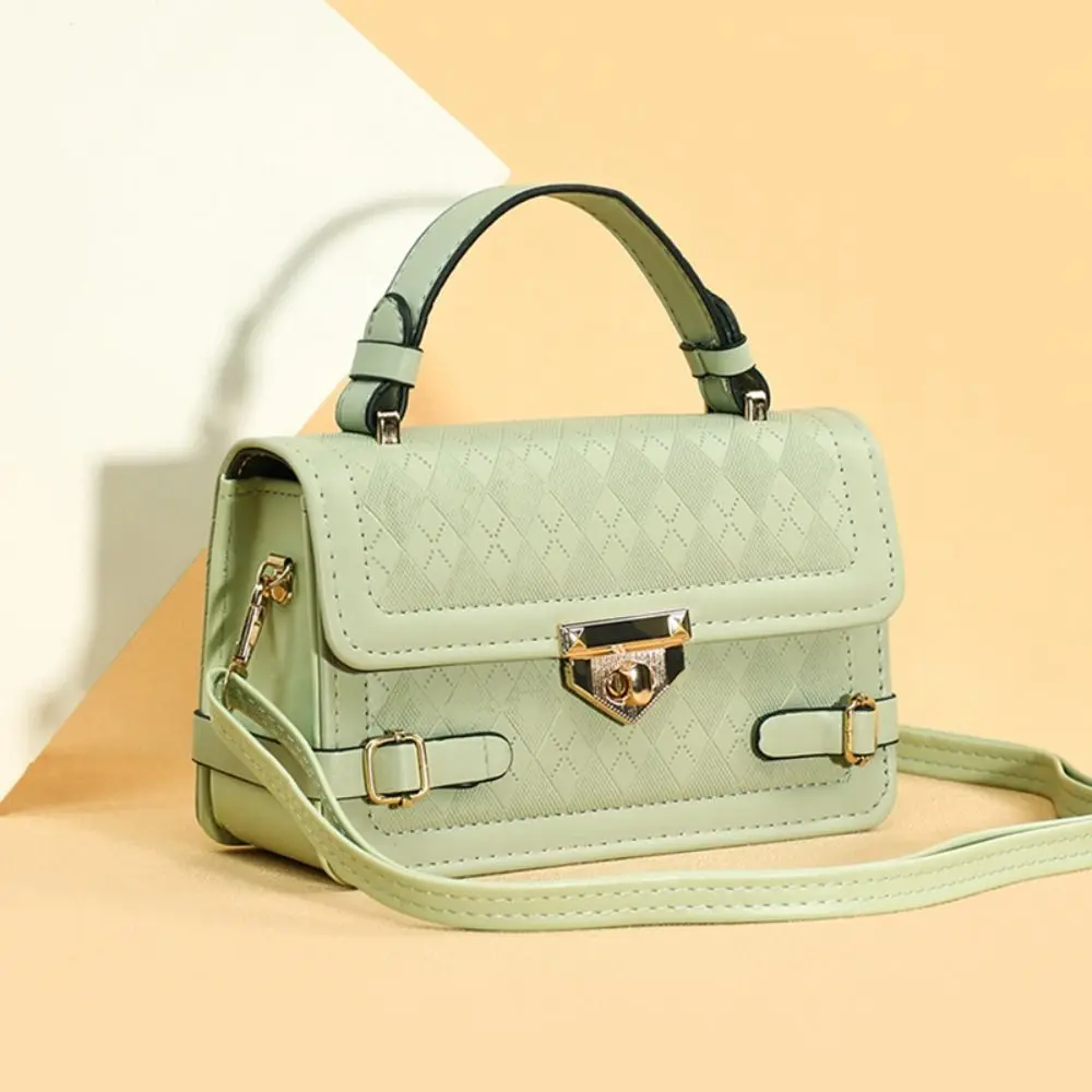 

Casual Mini Plaid Shoulder Bag Stylish Korean Style Vintage Square Bag Portable Handbags Single Shoulder Bag Girls