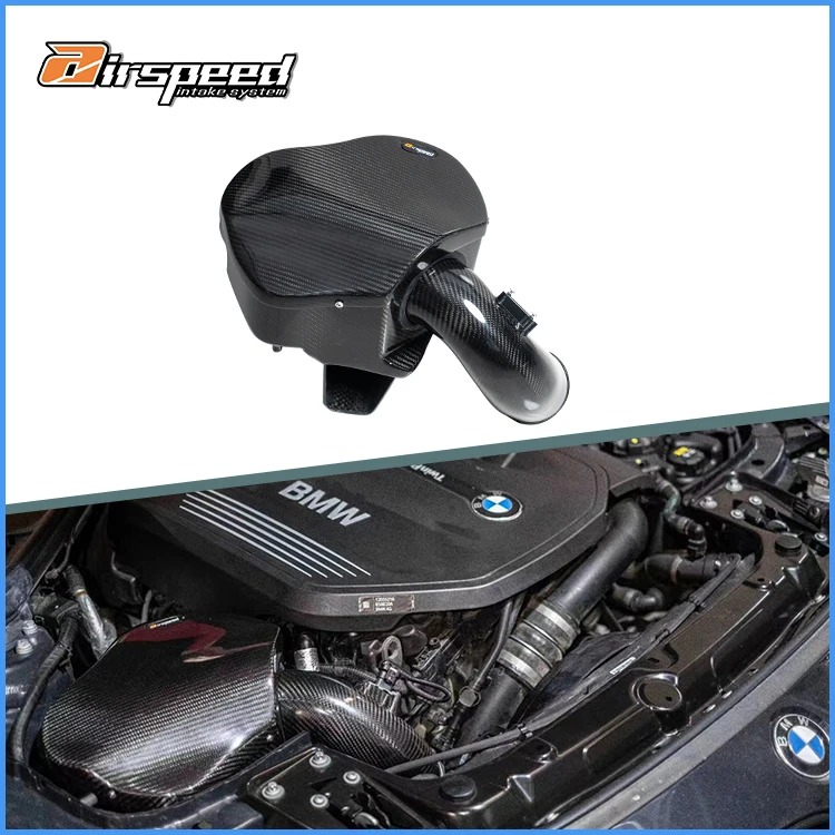 

Airspeed Brand 100% Dry Carbon Fiber Cold Air Intake System for BMW 240 340 440 B58 FX
