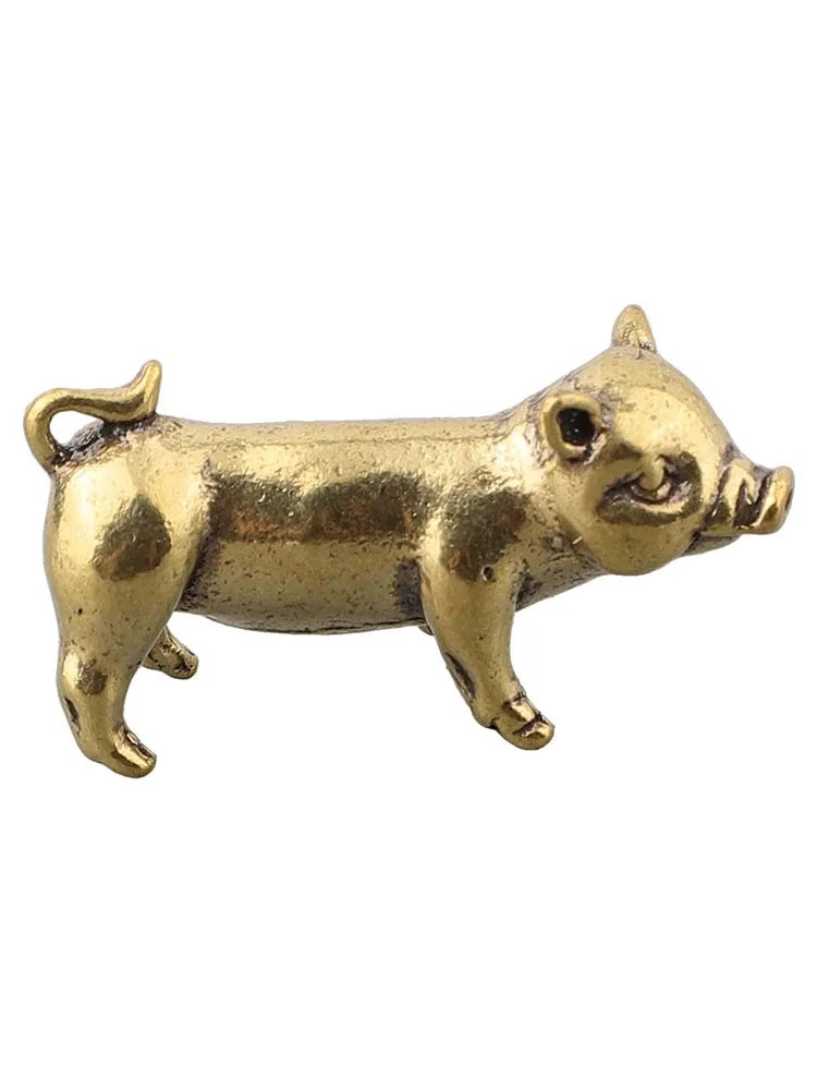 

Pure Brass Piggy Transport Pendant Pigs Desktop Ornament Small Bronze For Zodiac Pig, Ornaments, Metal Pendants Ornaments