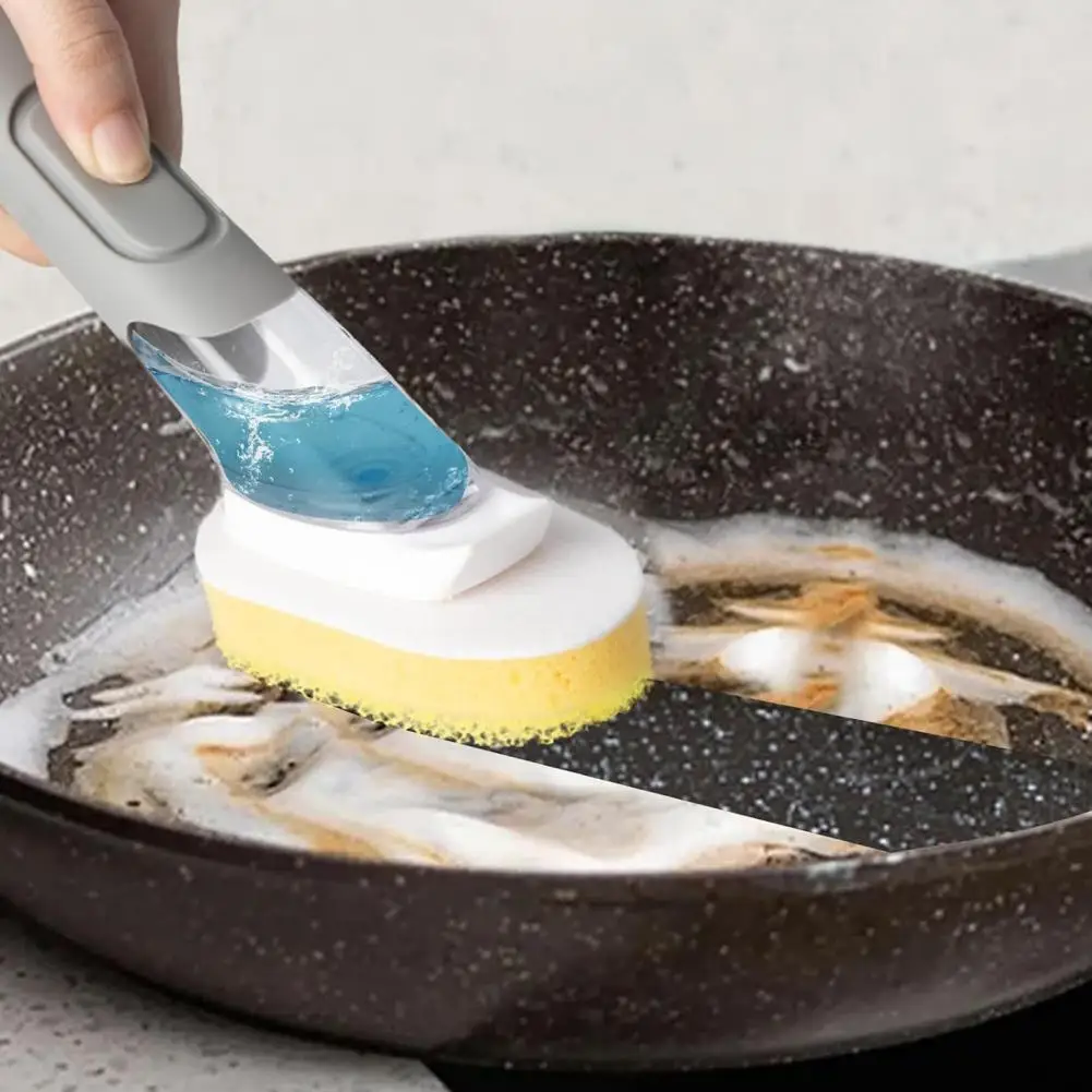Replacement Heads for Brushes Replacement Sponge Head for Brush High-density Non-scratch Scrubbing Pad Durable Easy-push Kitchen