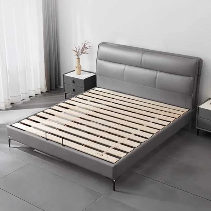 Design Luxury Aesthetic Bed Frame Modern Vil King High End Frame Double Bed Kids Girl Safe Boys European Cama Salon Furniture