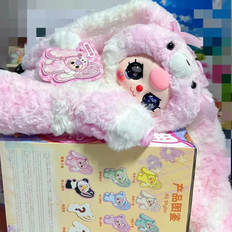 Genuine Babythree Embracing Baby Series Plush Blind Box Cute Rabbit Backpack Doll Kawaii Decoration Collection Surprise Toy Gift