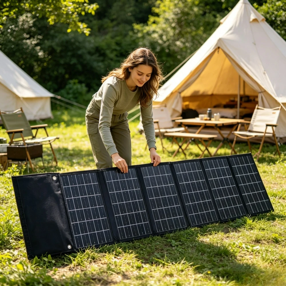 Outdoor Trip Emergency 50W 90W Foldable Solar Panel Charger Portable Dual USB DC Waterproof Output ETFE Solar Plate For Camping