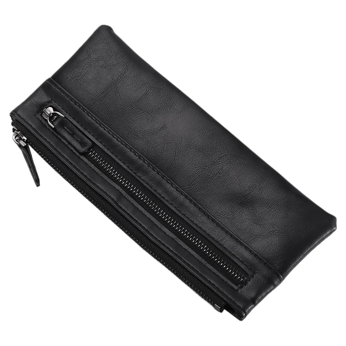 ABQR  Men's Long Style Wallet High-Grade PU Leather Wallet Detachable Black Wallet Coin Phone Purse